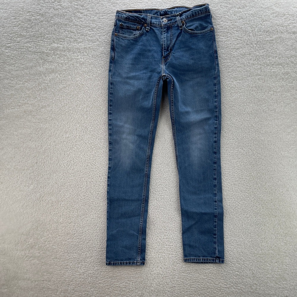 Levis Jeans Mens 32x34 Blue 511 Slim Fit Medium Wash Stretch Denim Preppy Casual